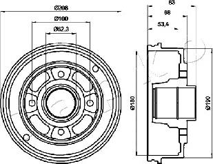 Japko 560707 - Спирачен барабан vvparts.bg