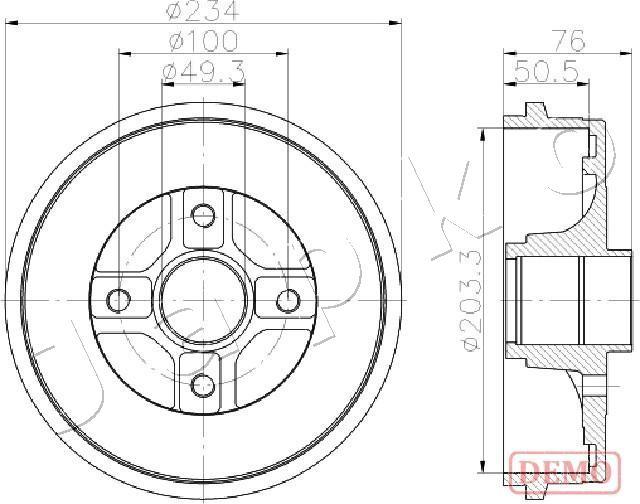 Japko 560710C - Спирачен барабан vvparts.bg