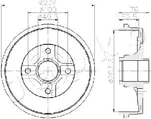 Japko 560710 - Спирачен барабан vvparts.bg