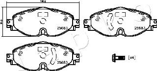 Japko 500942 - Комплект спирачно феродо, дискови спирачки vvparts.bg