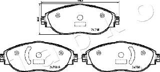 Japko 500959 - Комплект спирачно феродо, дискови спирачки vvparts.bg