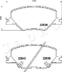 Japko 500417 - Комплект спирачно феродо, дискови спирачки vvparts.bg