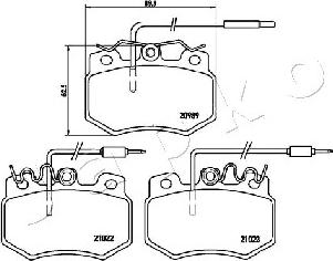 Japko 500605 - Комплект спирачно феродо, дискови спирачки vvparts.bg