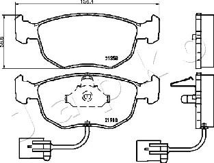 Japko 500304 - Комплект спирачно феродо, дискови спирачки vvparts.bg