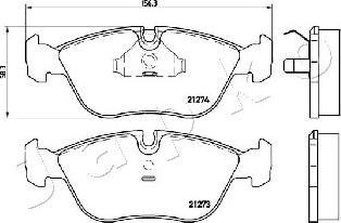 Japko 500327 - Комплект спирачно феродо, дискови спирачки vvparts.bg