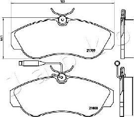 Japko 500246 - Комплект спирачно феродо, дискови спирачки vvparts.bg