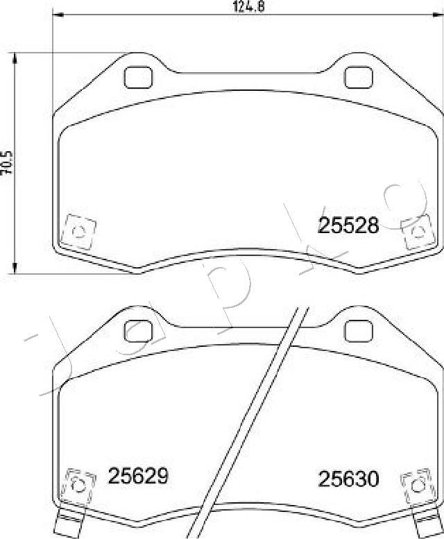 Japko 503004 - Комплект спирачно феродо, дискови спирачки vvparts.bg