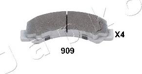 Japko 51909 - Комплект спирачно феродо, дискови спирачки vvparts.bg