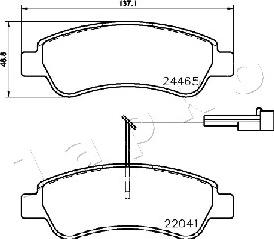 Japko 510609 - Комплект спирачно феродо, дискови спирачки vvparts.bg