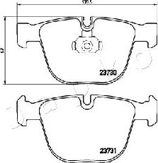 Japko 510109 - Комплект спирачно феродо, дискови спирачки vvparts.bg