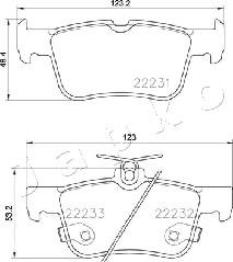 Japko 510300 - Комплект спирачно феродо, дискови спирачки vvparts.bg