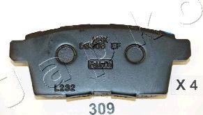 Japko 51309 - Комплект спирачно феродо, дискови спирачки vvparts.bg