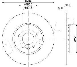 Japko 60442 - Спирачен диск vvparts.bg