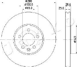 Japko 600950 - Спирачен диск vvparts.bg