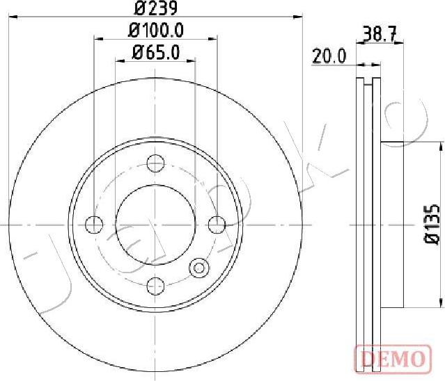 Japko 600939C - Спирачен диск vvparts.bg