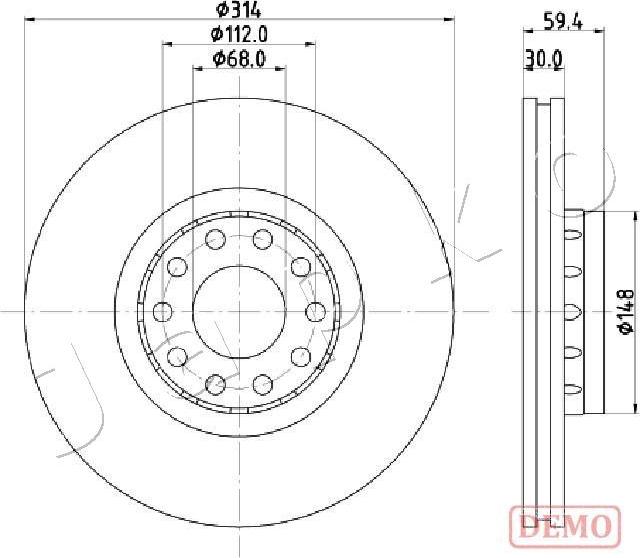 Japko 600924C - Спирачен диск vvparts.bg