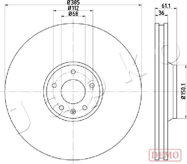 Japko 600928C - Спирачен диск vvparts.bg