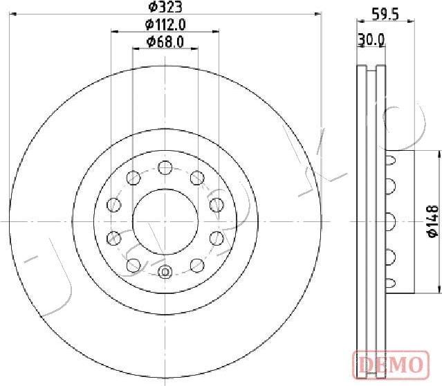 Japko 600922C - Спирачен диск vvparts.bg