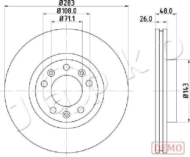 Japko 600633C - Спирачен диск vvparts.bg