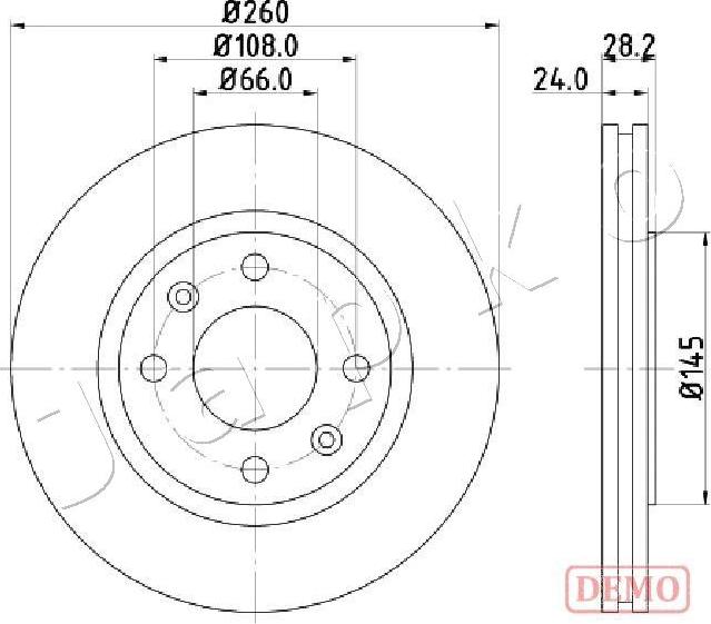 Japko 600632C - Спирачен диск vvparts.bg