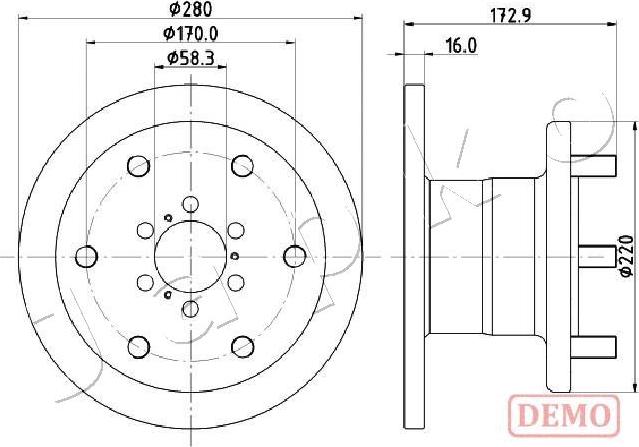 Japko 600255C - Спирачен диск vvparts.bg