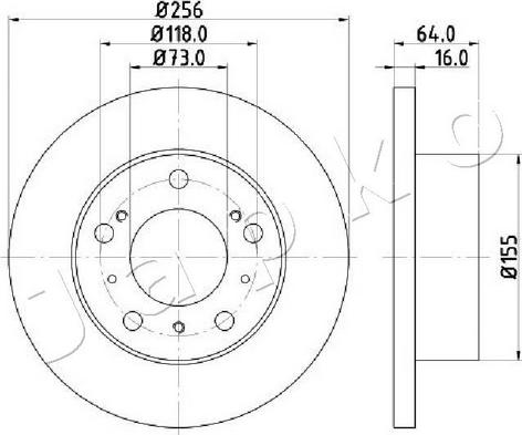 Japko 600267C - Спирачен диск vvparts.bg