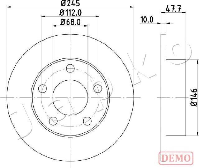 Japko 610905C - Спирачен диск vvparts.bg