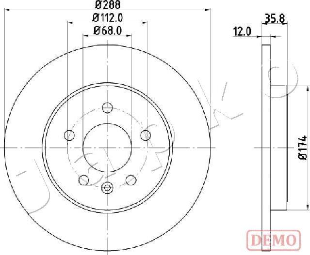 Japko 610908C - Спирачен диск vvparts.bg