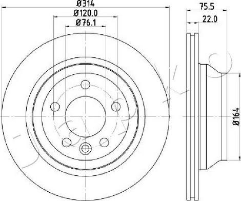 Japko 610934C - Спирачен диск vvparts.bg