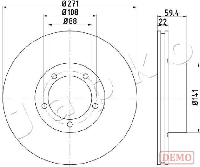 Japko 610401C - Спирачен диск vvparts.bg