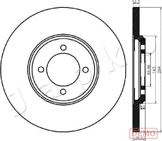 Japko 610318C - Спирачен диск vvparts.bg