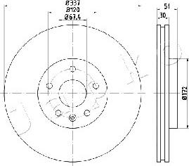 Japko 610323 - Спирачен диск vvparts.bg