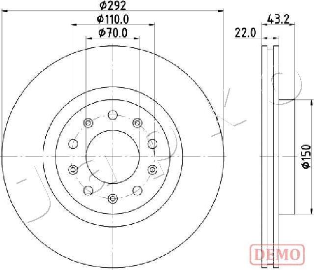 Japko 610205C - Спирачен диск vvparts.bg