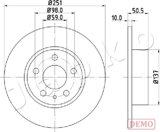 Japko 610202C - Спирачен диск vvparts.bg