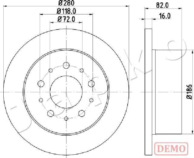 Japko 610216C - Спирачен диск vvparts.bg