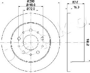 Japko 610216 - Спирачен диск vvparts.bg