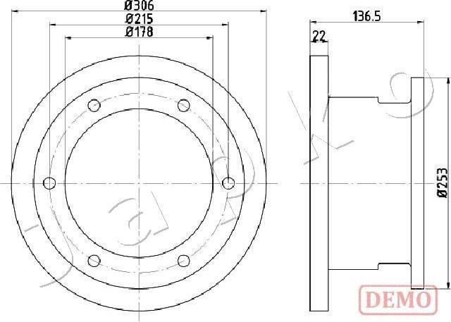 Japko 610224C - Спирачен диск vvparts.bg