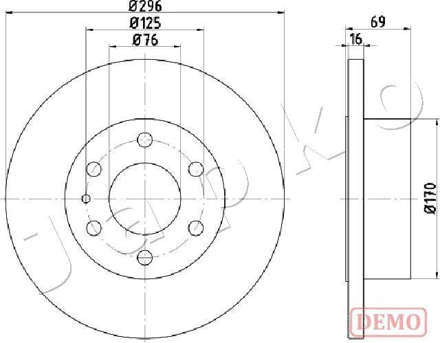 Japko 610225C - Спирачен диск vvparts.bg