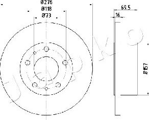 Japko 610223 - Спирачен диск vvparts.bg