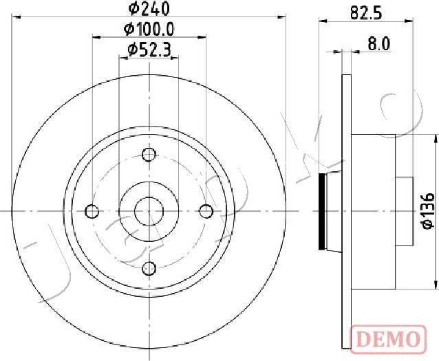 Japko 610712C - Спирачен диск vvparts.bg