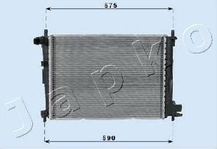 Japko RDA053066 - Радиатор, охлаждане на двигателя vvparts.bg