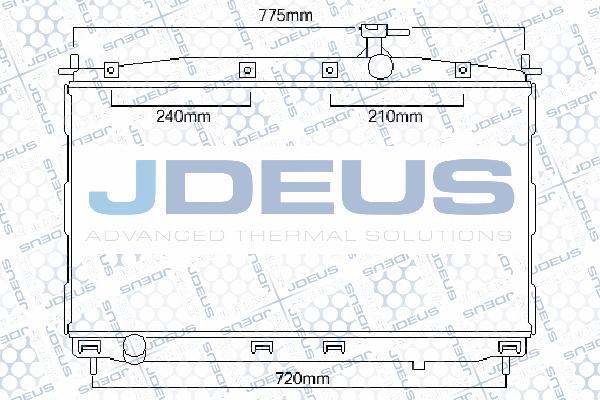 Jdeus 054M27 - Радиатор, охлаждане на двигателя vvparts.bg