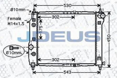 Jdeus 056M12 - Радиатор, охлаждане на двигателя vvparts.bg