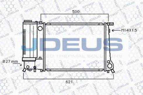 Jdeus 005M57 - Радиатор, охлаждане на двигателя vvparts.bg