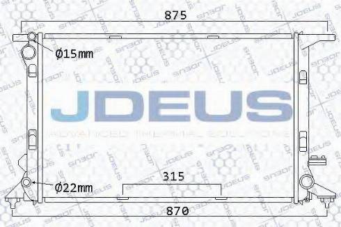 Jdeus 001M25 - Радиатор, охлаждане на двигателя vvparts.bg