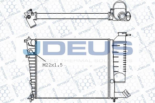 Jdeus 007M22 - Радиатор, охлаждане на двигателя vvparts.bg