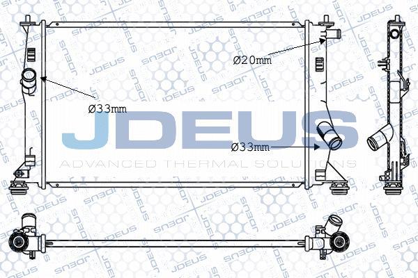 Jdeus 016M38 - Радиатор, охлаждане на двигателя vvparts.bg