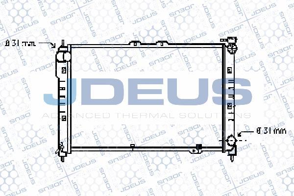 Jdeus 016N16 - Радиатор, охлаждане на двигателя vvparts.bg