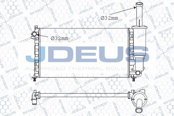 Jdeus 011M60 - Радиатор, охлаждане на двигателя vvparts.bg