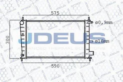 Jdeus 012M94 - Радиатор, охлаждане на двигателя vvparts.bg